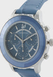 Swarovski Octea Lux Chrono Blue Dial Blue Leather Strap Watch for Women - 5580600 Buy Now By Swarovski