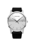 Calvin Klein City White Dial Black Leather Strap Watch for Men - K2G2G1CD Buy Now By Calvin Klein