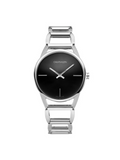 Calvin Klein Stately Black Dial Silver Steel Strap Watch for Women - K3G23121 Buy Now By Calvin Klein