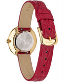 Versace Virtus Mini Quartz Gold Dial Red Leather Strap Watch For Women - VET300521 Buy Now By Versace