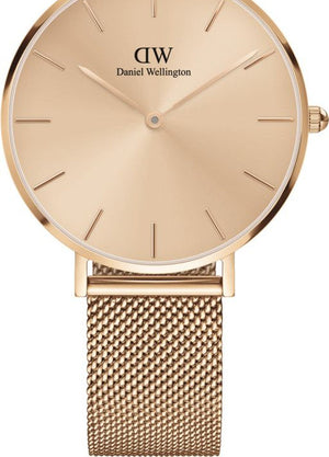 Daniel Wellington Petite Rose Gold Dial Rose Gold Mesh Bracelet Watch For Women - DW00100471 Buy Now By Daniel Wellington