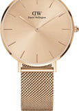 Daniel Wellington Petite Rose Gold Dial Rose Gold Mesh Bracelet Watch For Women - DW00100471 Buy Now By Daniel Wellington