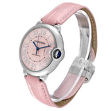 Cartier Ballon Bleu De Cartier Pink Dial Pink Leather Strap Watch for Women - WSBB0007 Buy Now By Cartier