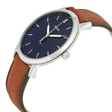 Fossil Minimalist Blue Dial Brown Leather Strap Watch for Men - FS5304 Buy Now By Fossil