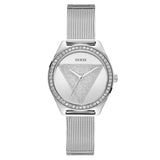 Guess Tri Glitz Quartz Silver Dial Silver Mesh Bracelet Watch For Women - W1142L1 Buy Now By Guess