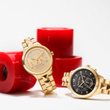 Michael Kors Runway Mercer Crystals Gold Dial Gold Steel Strap Watch For Women - MK6714 Buy Now By Michael Kors