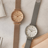 Fossil Jacqueline Quartz Rose Gold Dial Rose Gold Mesh Strap Watch for Women - ES4628 Buy Now By Fossil