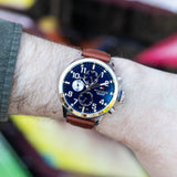 Tommy Hilfiger Sport Multifunction Blue Dial Brown Leather Strap Watch for Men - 1791137 Buy Now By Tommy Hilfiger