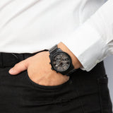 Guess Atlas Chronograph Black Dial Black Steel Strap Watch For Men - W0668G5 Buy Now By Guess