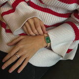 Daniel Wellington Quadro Melrose Green Dial Rose Gold Mesh Strap Watch For Women - DW00100437 Buy Now By Daniel Wellington