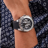 Guess Trophy Multifunction Black Dial Black Rubber Strap Watch for Men - GW0333G1 Buy Now By Guess