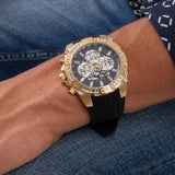 Guess Trophy Multifunction Black Dial Black Rubber Strap Watch for Men - GW0333G2 Buy Now By Guess