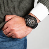 Armani Exchange Banks Chronograph Black Dial Black Steel Strap Watch For Men - AX1722 Buy Now By Armani Exchange