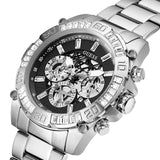Guess Trophy Chronograph Diamonds Black Dial Silver Steel Strap Watch for Men - GW0390G1 Buy Now By Guess