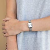 Daniel Wellington Quadro Unitone Silver Dial Silver Mesh Strap Watch For Women - DW00100486 Buy Now By Daniel Wellington