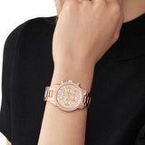 Michael Kors Ritz Chronograph Rose Gold Dial Rose Gold Steel Strap Watch For Women - MK7302 Buy Now By Michael Kors