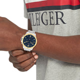 Tommy Hilfiger Blaze Chronograph Blue Dial Silver Steel Strap Watch for Men - 1792031 Buy Now By Tommy Hilfiger