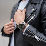 Daniel Wellington Iconic Link Chronograph Grey Dial Grey Steel Strap Watch for Men - DW00100643 Buy Now By Daniel Wellington