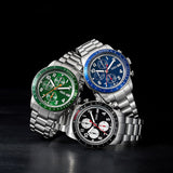 Fossil Sport Tourer Chronograph Black Dial Silver Steel Strap Watch for Men - FS6045 Buy Now By Fossil