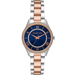 Michael Kors Lauryn Three-Hand Blue Dial Two Tone Steel Strap Watch for Women - MK4738 Buy Now By Michael Kors