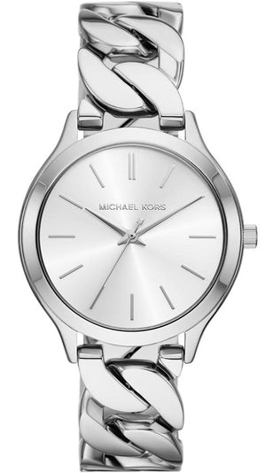 Michael Kors Runway Three-Hand Silver Dial Silver Steel Strap Watch for Women - MK7474 Buy Now By Michael Kors