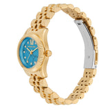 Michael Kors Lexington Three Hand Blue Dial Gold Steel Strap Watch for Women - MK4813 Buy Now By Michael Kors
