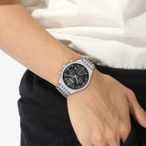 Hugo Boss Gregor Chronograph Black Dial Silver Steel Strap Watch For Men - 1514082 Buy Now By Hugo Boss