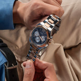 Guess Equity Multifunction Black Dial Two Tone Steel Strap Watch For Men - GW0703G4 Buy Now By Guess