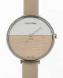 Calvin Klein Rise White Beige Dial Beige Leather Strap Watch for Women - K7A231XH Buy Now By Calvin Klein