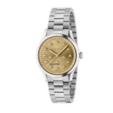 Gucci G Timeless Quartz Gold Dial Silver Steel Strap Watch for Women - YA1265035 Buy Now By Gucci