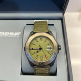 Tag Heuer Aquaracer Automatic Green Dial Khakhi Green Nylon Strap Watch for Men - WAY208E.FC8222 Buy Now By Tag Heuer