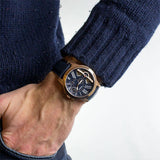 Fossil Grant Twist Multifunction Blue Dial Blue Leather Strap Watch for Men - ME1162 Buy Now By Fossil