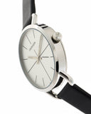 Calvin Klein Evan White Dial Black Leather Strap Watch for Women - K7B231CY Buy Now By Calvin Klein