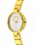 Calvin Klein Authentic Silver Dial Gold Steel Strap Watch for Women - K8G23546 Buy Now By Calvin Klein