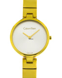 Calvin Klein Authentic Silver Dial Gold Steel Strap Watch for Women - K8G23546 Buy Now By Calvin Klein