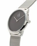 Calvin Klein Minimal Grey Dial Silver Mesh Bracelet Watch for Women - K3M2212X Buy Now By Calvin Klein