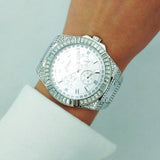 Guess Zeus Multifunction Diamonds Silver Dial Silver Steel Strap Watch for Men - GW0209G1 Buy Now By Guess