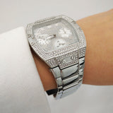 Guess Raven Diamonds Silver Dial Silver Steel Strap Watch for Women - GW0104L1 Buy Now By Guess