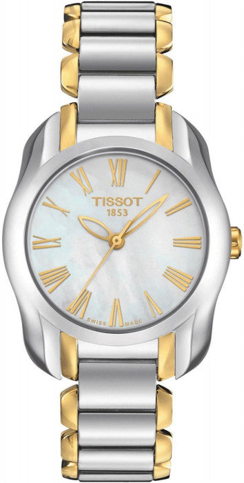 Tissot T Wave Mother of Pearl Dial Two Tone Steel Strap Watch for Women - T023.210.22.117.00 Buy Now By Tissot
