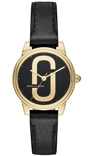 Marc Jacobs Corie Black Dial Black Leather Strap Watch for Women - MJ1580 Buy Now By Marc Jacobs