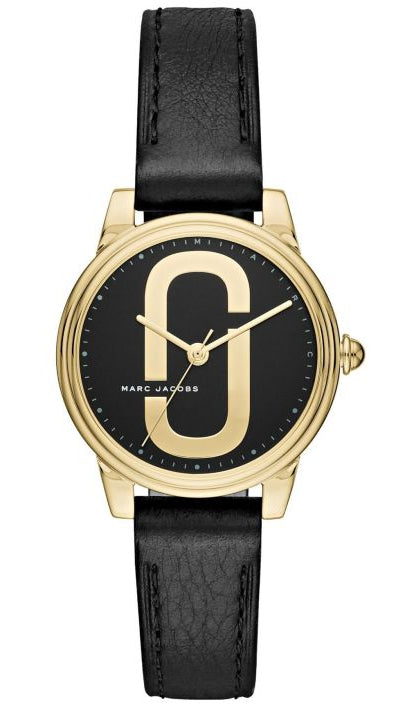 Marc Jacobs Corie Black Dial Black Leather Strap Watch for Women - MJ1580 Buy Now By Marc Jacobs