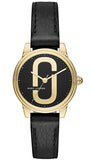 Marc Jacobs Corie Black Dial Black Leather Strap Watch for Women - MJ1580 Buy Now By Marc Jacobs