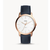 Fossil The Minimalist Slim White Dial Blue Leather Strap Watch for Men - FS5371 Buy Now By Fossil