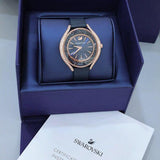 Swarovski Crystalline Aura Blue Dial Blue Leather Strap Watch for Women - 5519447 Buy Now By Swarovski