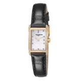 Longines Dolcevita Diamonds Mother of Pearl White Dial Black Leather Strap Watch for Women - L5.258.8.87.0 Buy Now By Longines