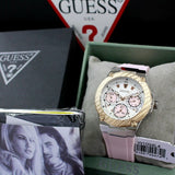 Guess Zena Quartz White Dial Pink Rubber Strap Watch For Women - W1094L4 Buy Now By Guess