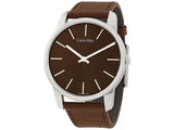 Calvin Klein City Brown Dial Brown Leather Strap Watch for Men - K2G211GK Buy Now By Calvin Klein