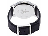 Calvin Klein City Date Silver Dial Black Leather Strap Watch for Men - K2G2G1C6 Buy Now By Calvin Klein