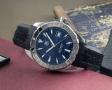 Tag Heuer Aquaracer Quartz Blue Dial Black Rubber Strap Watch for Men - WAY1112.FT8021 Buy Now By Tag Heuer