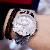 Tissot PRC 200 Chronograph Quartz Silver Dial Silver Steel Strap Watch For Men - T055.417.11.037.00 Buy Now By Tissot